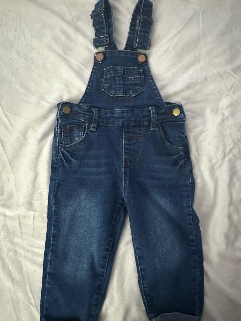 Kids Denim Overalls - Dark Blue